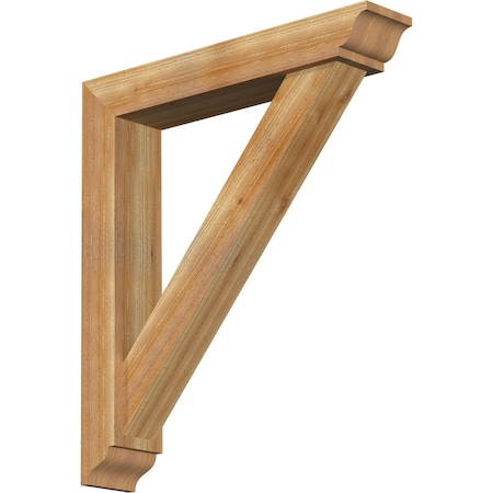 Traditional Traditional Rough Sawn Bracket W/ Offset Brace, Western Red Cedar, 6W X 32D X 36H